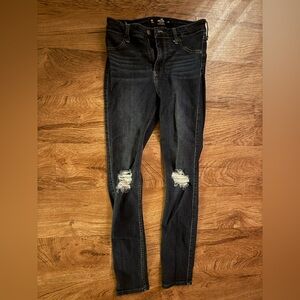 Stylish Dark Blue Distressed Women Jeans